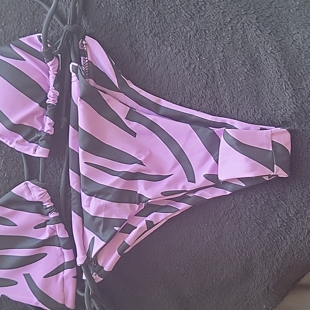 3 piece purple animal print set - Picture 4 of 5